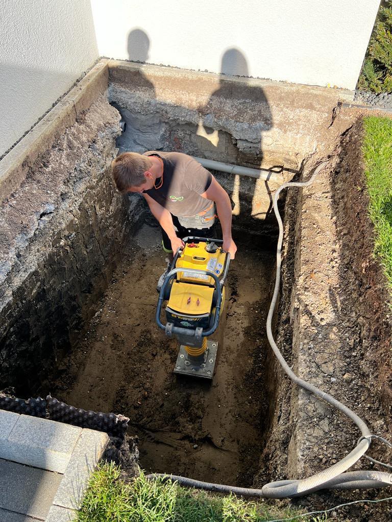 Bei der Arbeit: Verdichten